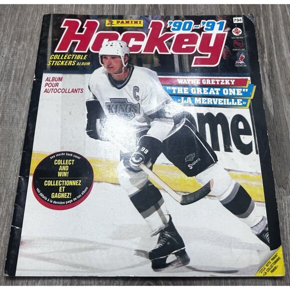 1990 PANINI NHL Hockey Sticker Album Wayne Gretzky Cover - Picture 1 of 9